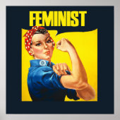  feminist Rosie Riveter Poster (Voorkant)