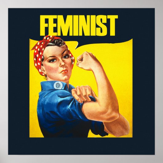  feminist Rosie Riveter Poster (Voorkant)