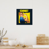  feminist Rosie Riveter Poster (Keuken)