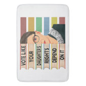 feminist Ruth Bader Ginsburg RBG citeert meisje me Badmat (Voorkant Verticaal)