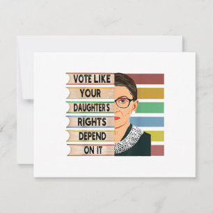 feminist Ruth Bader Ginsburg RBG citeert meisje me Feestdagenkaart