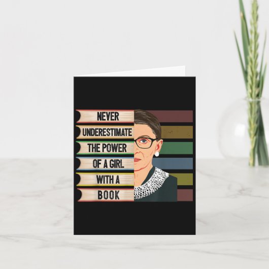 Feminist Ruth Bader Ginsburg Rbg Quote Girl With B Kaart (Voorkant)