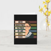 Feminist Ruth Bader Ginsburg Rbg Quote Girl With B Kaart (Gele Bloem)
