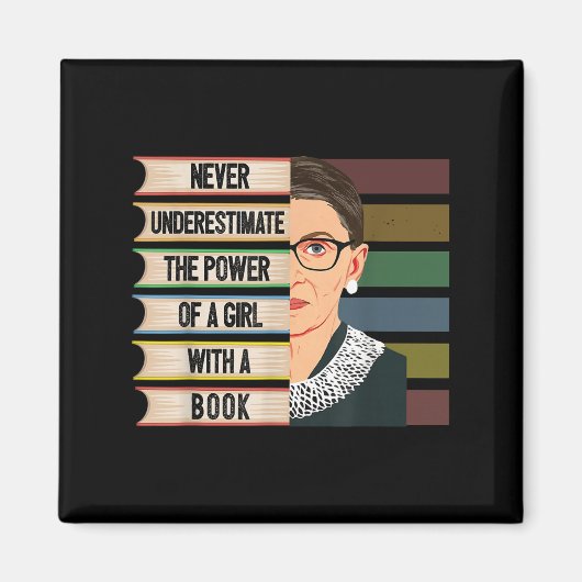 Feminist Ruth Bader Ginsburg Rbg Quote Girl With B Magneet (Voorkant)