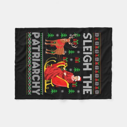 Feminist Ruth Bader Ginsburg RBG Xmas Sleigh the P Fleece Deken (Voorkant (Horizontaal))