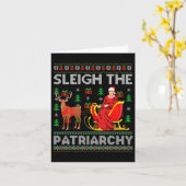 Feminist Ruth Bader Ginsburg RBG Xmas Sleigh the P Kaart (Gele Bloem)