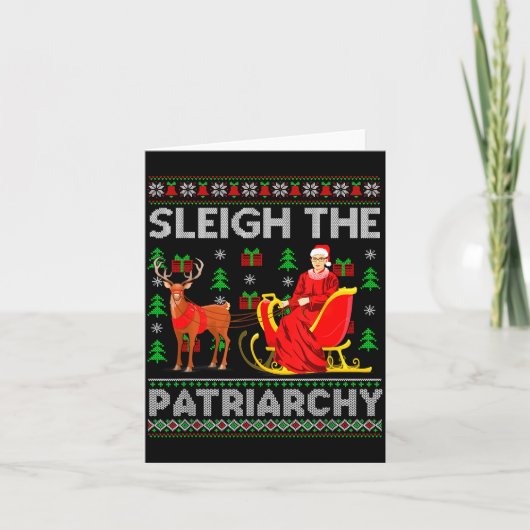 Feminist Ruth Bader Ginsburg Rbg Xmas Sleigh The P Kaart (Voorkant)