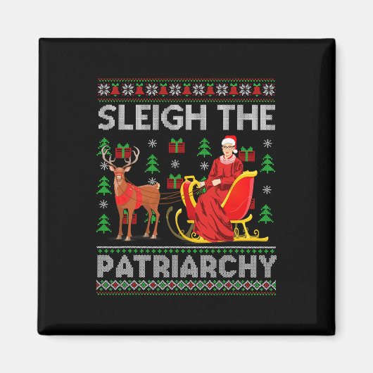 Feminist Ruth Bader Ginsburg RBG Xmas Sleigh the P Magneet (Voorkant)