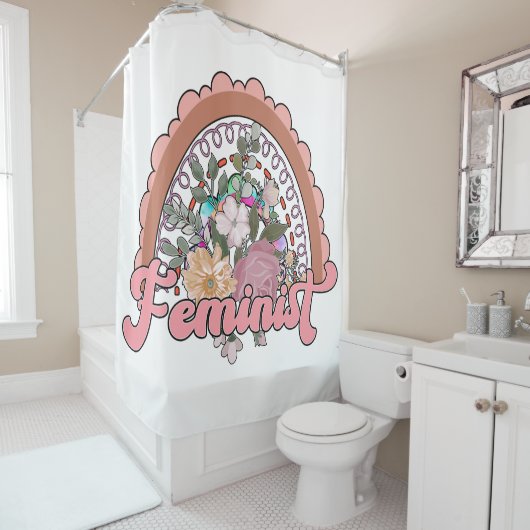 Feminist Shower Curtain Douchegordijn (In situ)