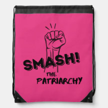 feminist - Smash the Patriarch - trekkoord tas
