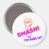 feminist - Smash the Patriarchy - kleurrijk Magneet (Voorkant / Achterkant)