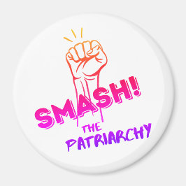 feminist - Smash the Patriarchy - kleurrijk Magneet