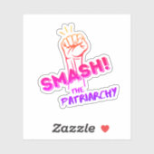 feminist - Smash the Patriarchy - kleurrijke stick Sticker (Vel)