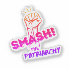 feminist - Smash the Patriarchy - kleurrijke stick Sticker