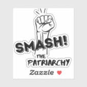 feminist - Smash the Patriarchy - transparant Sticker (Vel)