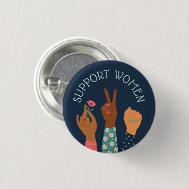 Feminist "Steun voor vrouwen" Ronde Button 3,2 Cm
