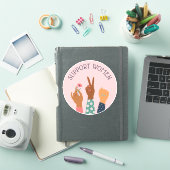 Feminist "Steun voor vrouwen" Sticker (iPad Cover)