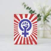 Feminist Symbol Briefkaart (Staand voorkant)