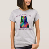 Feminist Unicorn vernietigt de patriarchie regenbo T-shirt (Voorkant)