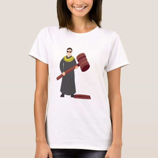 Feminist van het beruchte RBG Ruth Hooggerechtshof T-shirt (Voorkant)