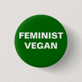 Feminist Vegan Button (Voorkant)
