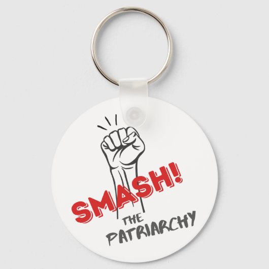 Feminist, vernietig het patriarchaat - sleutelhanger (Voorkant)