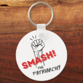 Feminist, vernietig het patriarchaat - sleutelhanger (Voorkant)
