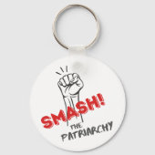 Feminist, vernietig het patriarchaat - sleutelhanger (Achterkant)