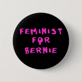 Feminist voor Bernie Sanders 2016 Ronde Button 5,7 Cm