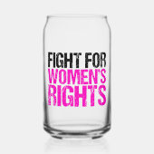 Feminist vrouwenrechten blikvorm glas (Voorkant)