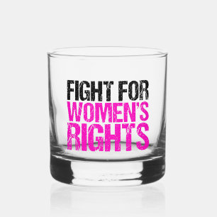 Feminist vrouwenrechten whisky glas