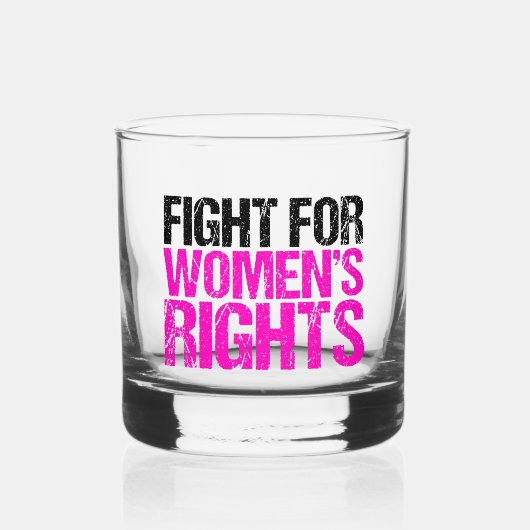 Feminist vrouwenrechten whisky glas (Voorkant)