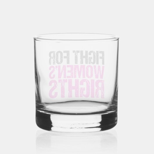 Feminist vrouwenrechten whisky glas (Achterkant)