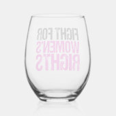 Feminist vrouwenrechten wijnglas zonder voet (Achterkant)