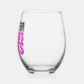 Feminist vrouwenrechten wijnglas zonder voet (Links)