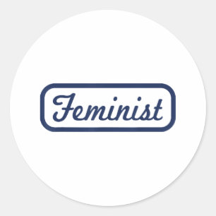 Feminist Woman Power  T Shirt T-shirt Gift Ronde Sticker