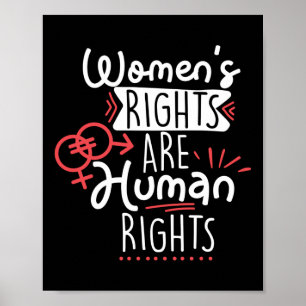 Feminist Women's Rights Are Human Rights Poster