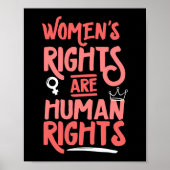 Feminist Women's Rights Are Human Rights Poster (Voorkant)