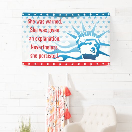 Feminist Ze werd gewaarschuwd dat ze volhield Spandoek (Insitu)