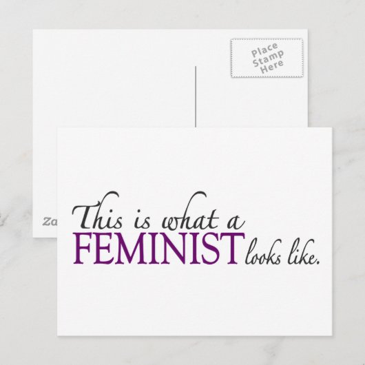 Feminist ziet er uit briefkaart (Voorkant / Achterkant)