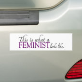 Feminist ziet er uit bumpersticker (Op auto)