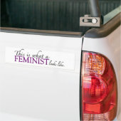 Feminist ziet er uit bumpersticker (Op Truck)