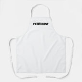"Feminist" zwart wit Schort (Voorkant)