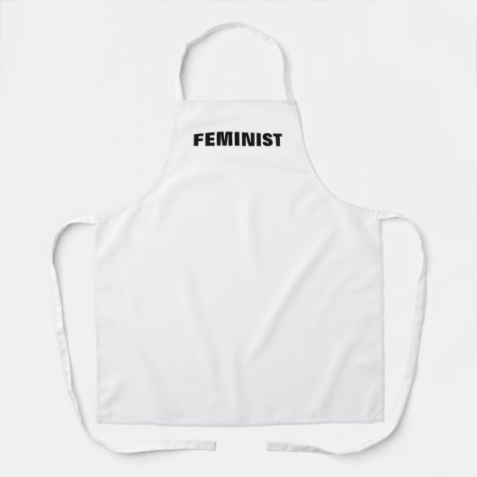 "Feminist" zwart wit Schort (Voorkant)