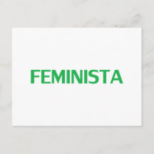 Feminista, feministisch in Spaans groen wit modern