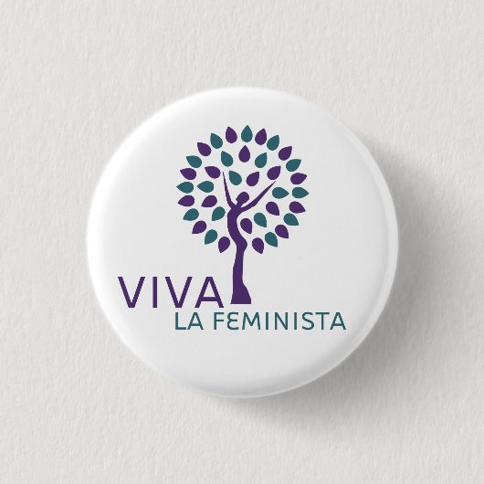 Feminista flair ronde button 3,2 cm (Voorkant)