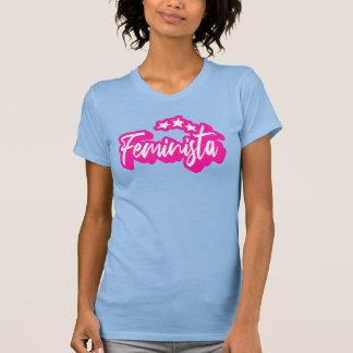 Feminista Roze Ster Grafische Empowerment Dames T-shirt