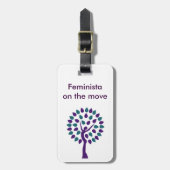 Feminista zal reizen bagagelabel (Voorkant verticaal)