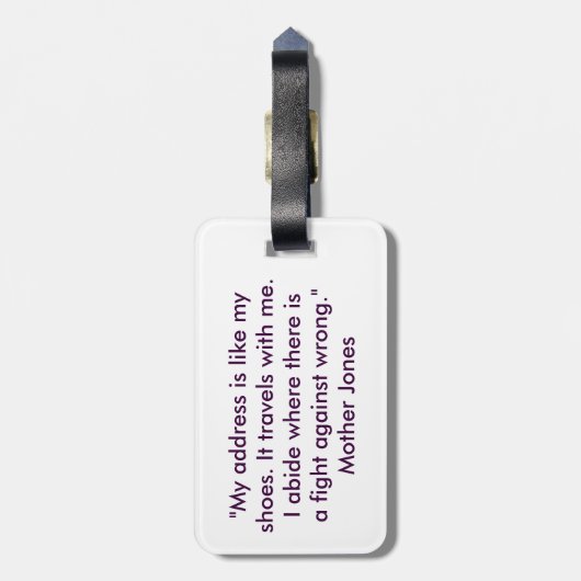 Feminista zal reizen bagagelabel (Achterkant verticaal)