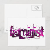 feministe briefkaart (Voorkant / Achterkant)